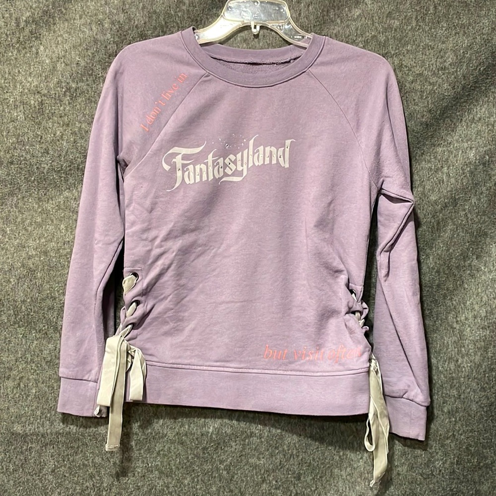 Disney Parks Fantasyland purple pullover, women small
